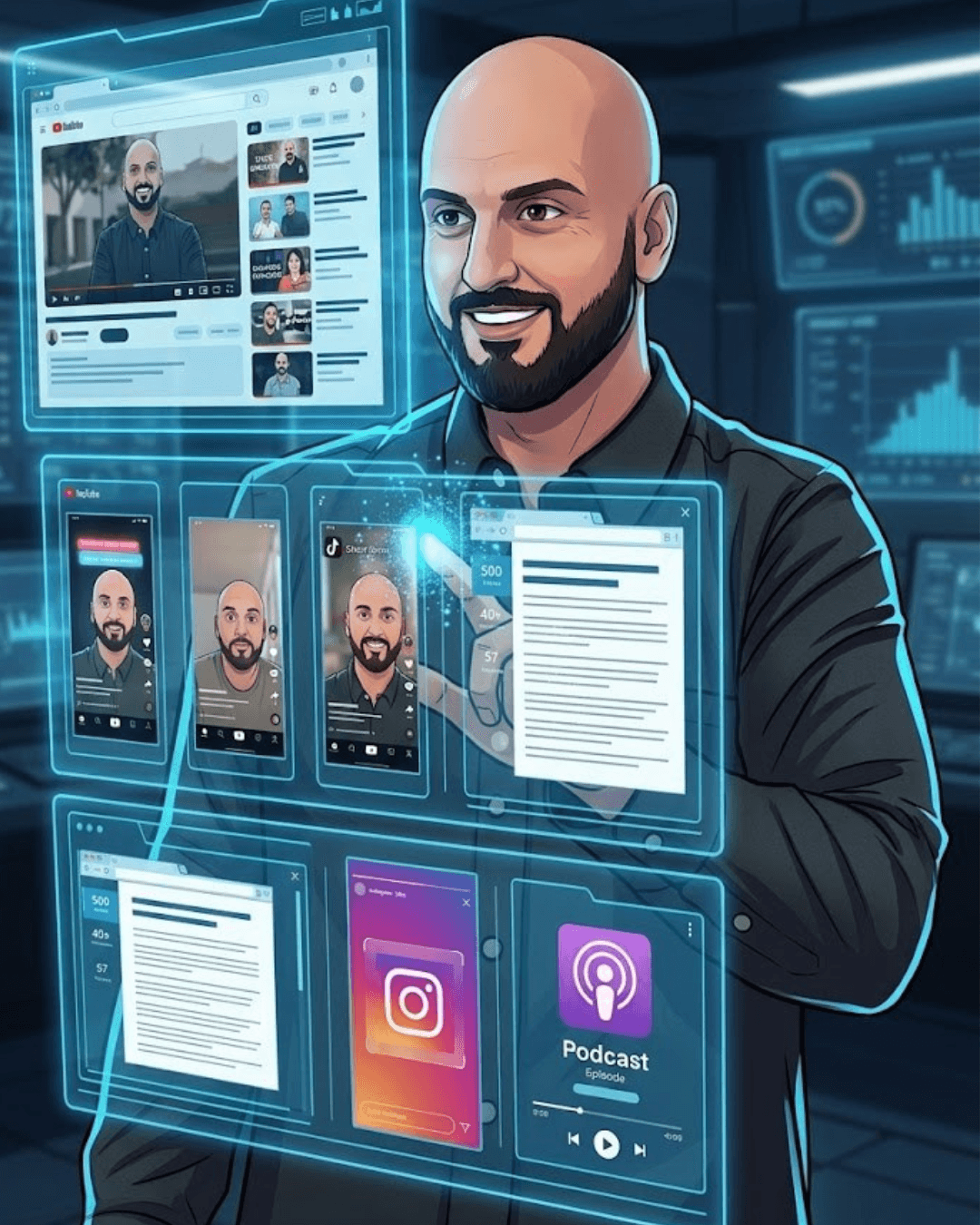 AJ Kumar with content and social media platforms