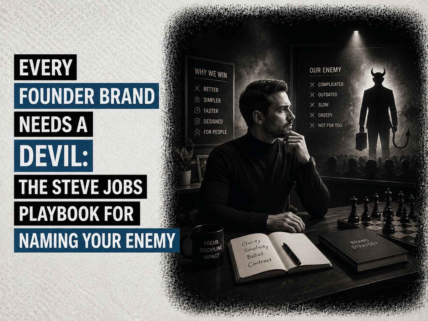 Every Founder Brand Needs a Devil: The Steve Jobs Playbook for Naming Your Enemy