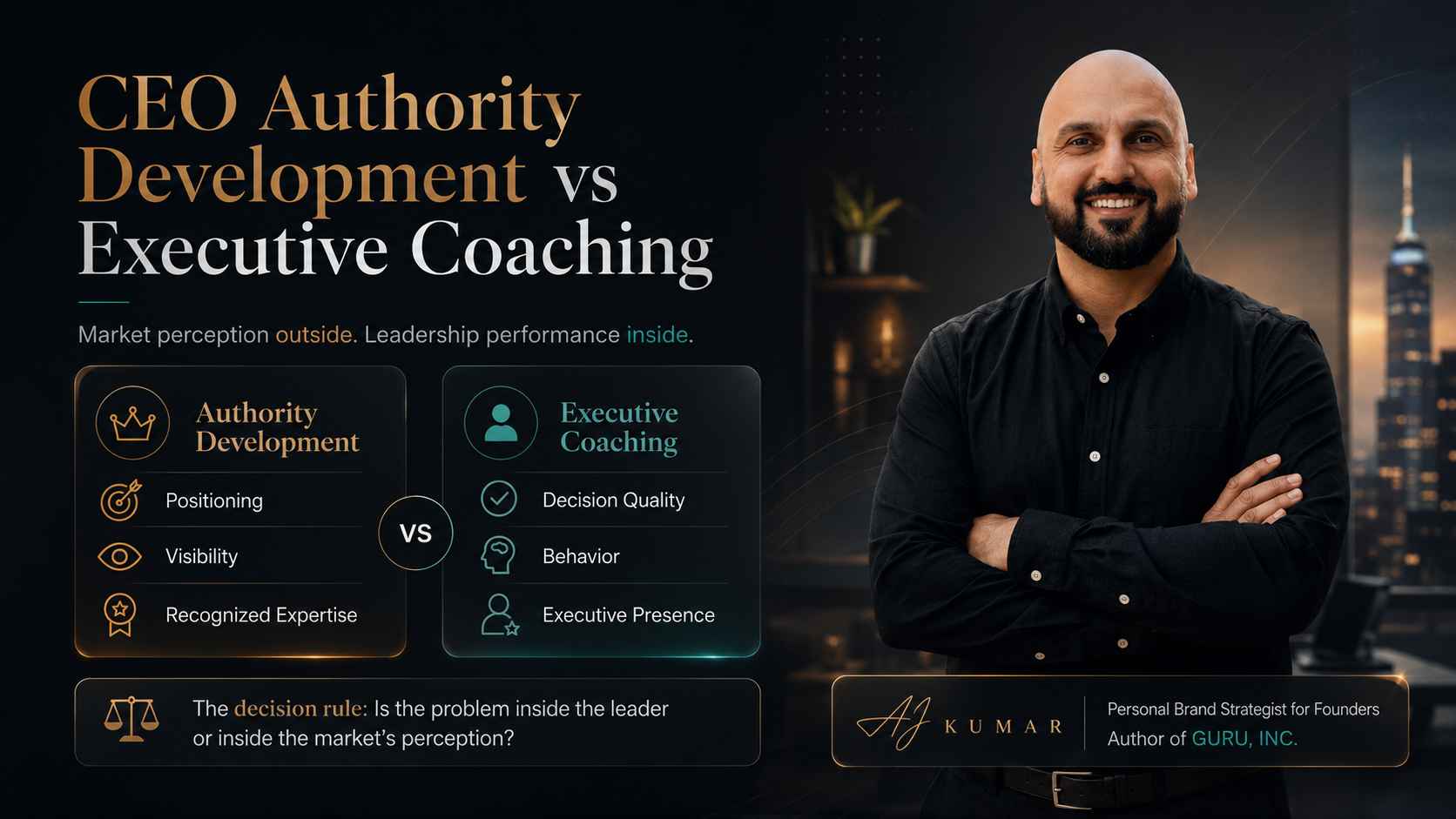 CEO Authority Development vs Executive Coaching